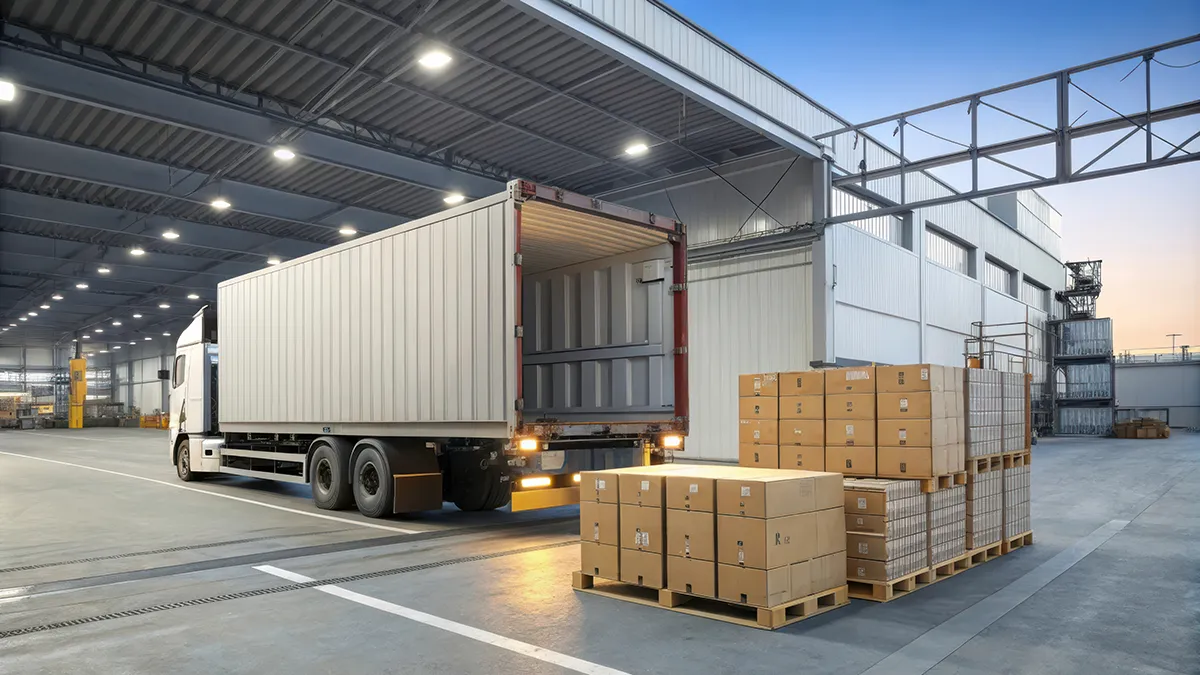 A-generated image of a loading bay